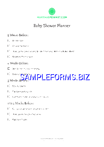 Baby Shower Planner 2 pdf free